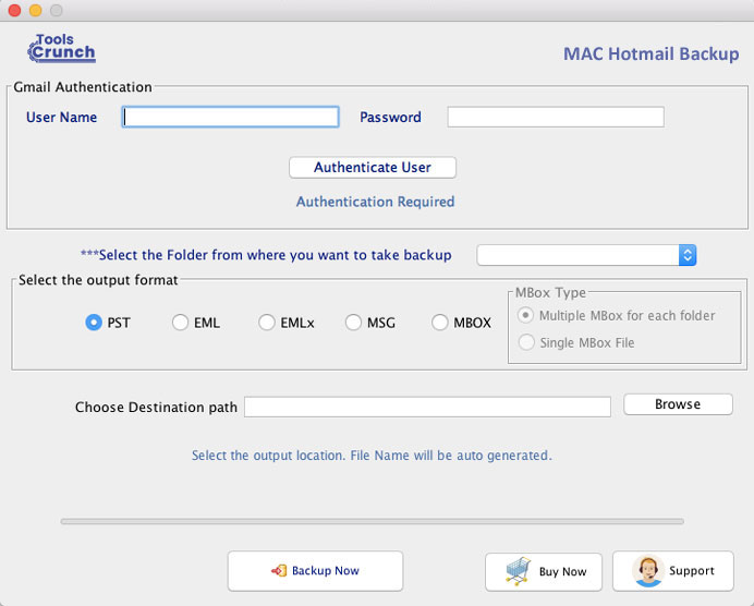 ToolsCrunch Mac Hotmail Backup 1.0 full